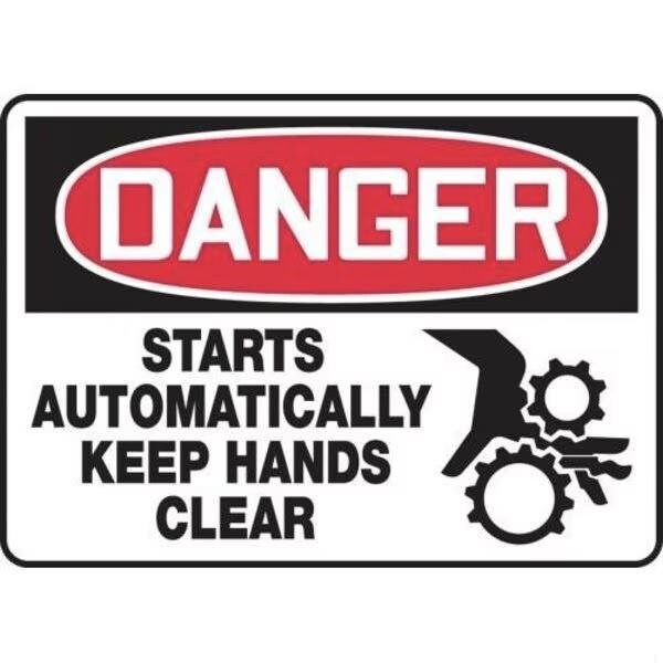 Accuform OSHA DANGER SAFETY SIGN STARTS MEQM231XT MEQM231XT - main